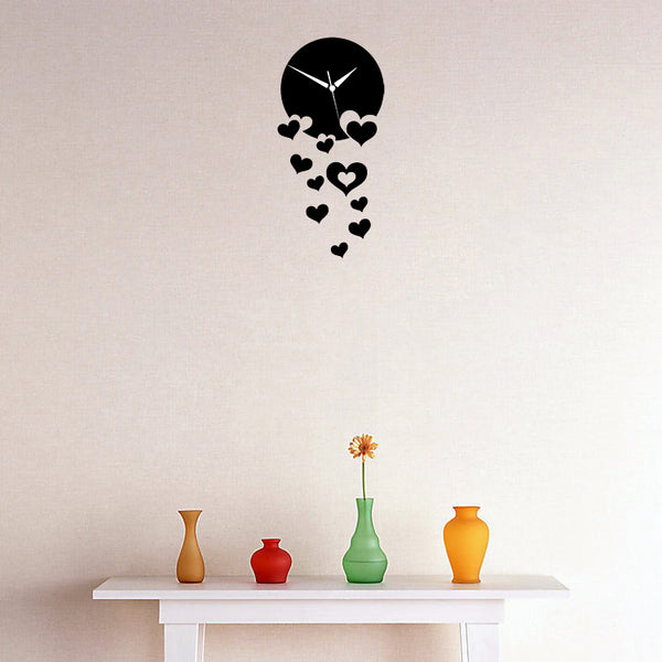 Romantic Wall Art Mirror Clock