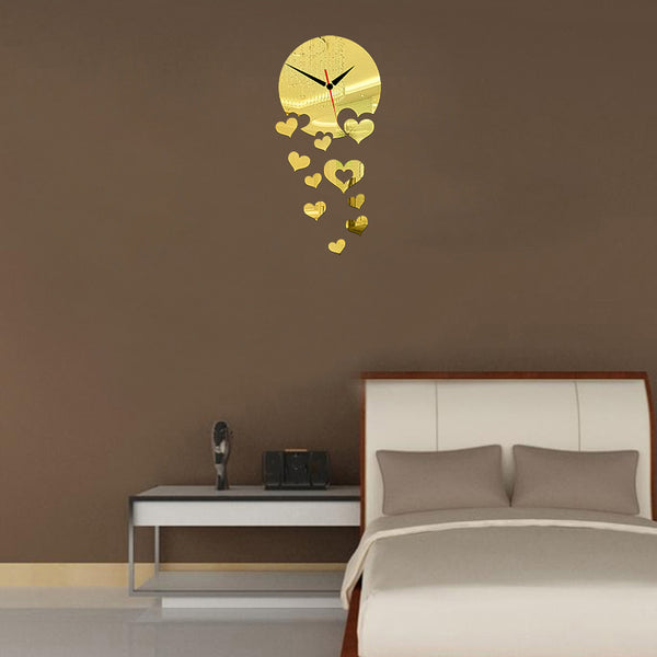Romantic Wall Art Mirror Clock