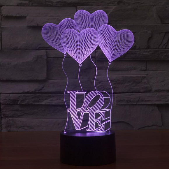 Romantic 3D Visual Bulb