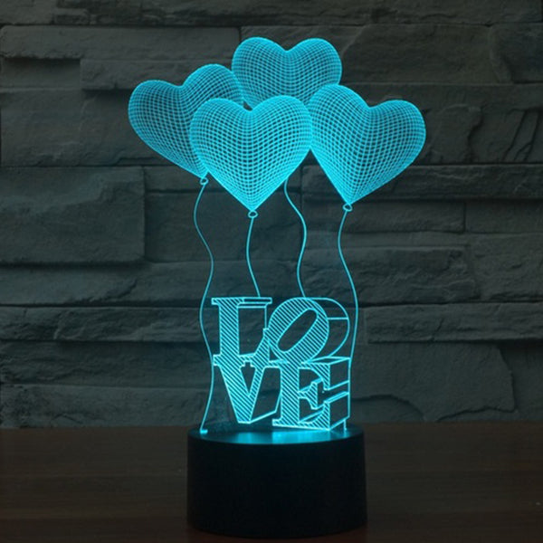 Romantic 3D Visual Bulb