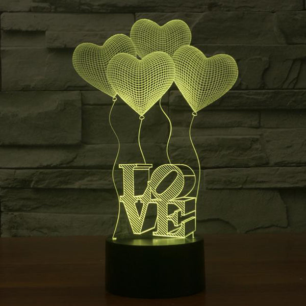 Romantic 3D Visual Bulb