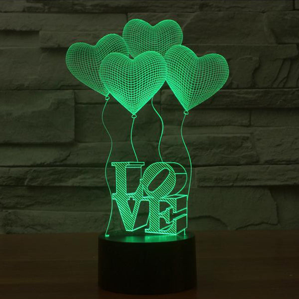 Romantic 3D Visual Bulb