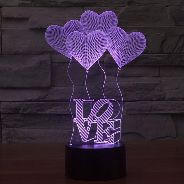Romantic 3D Visual Bulb
