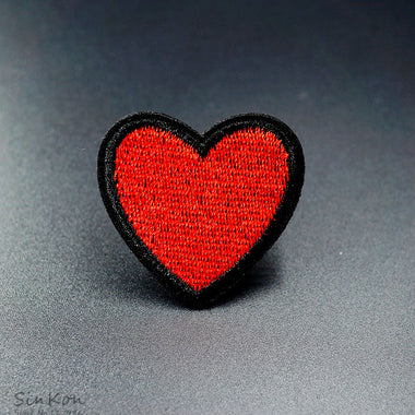 Heart Iron On Embroidered Patch