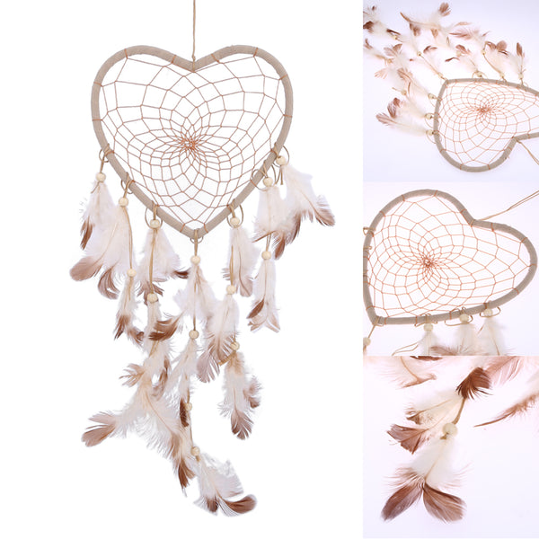 Heart Dream Catcher Feathers