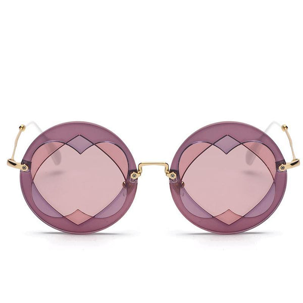 Fashion Round Heart Sunglasses