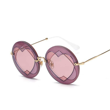 Fashion Round Heart Sunglasses
