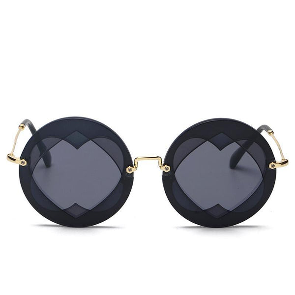 Fashion Round Heart Sunglasses