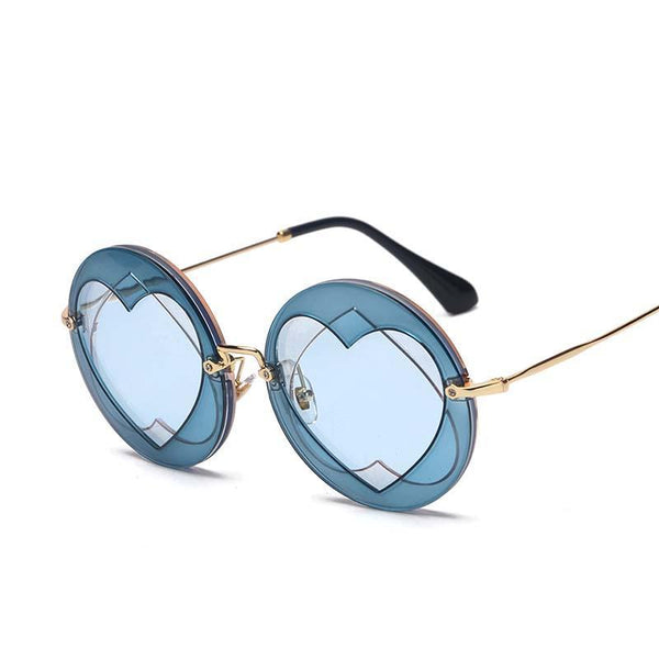 Fashion Round Heart Sunglasses