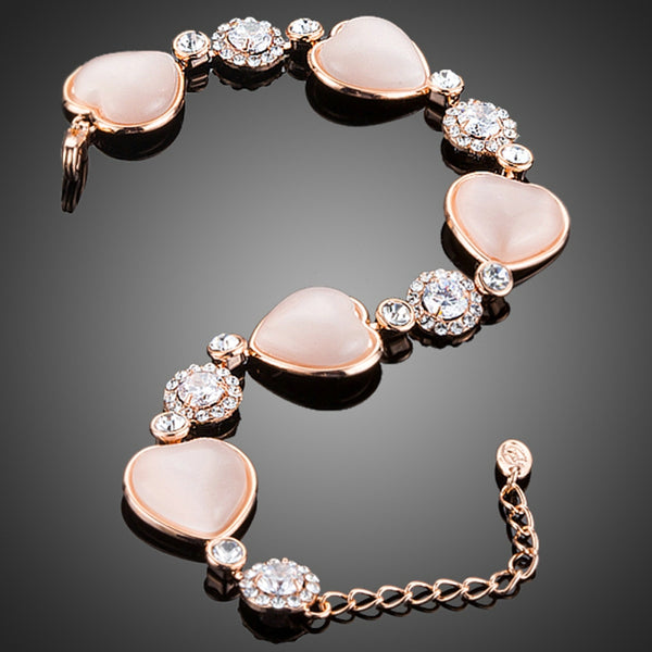 Romantic Crystal Heart Bracelet