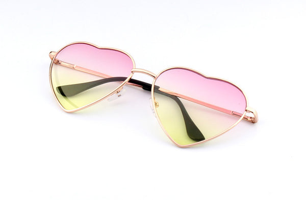 Heart Shaped Metal Sunglasses