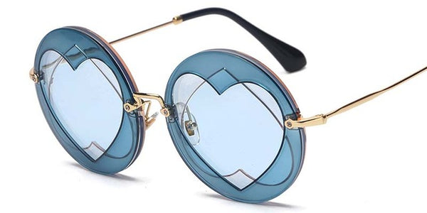 Fashion Round Heart Sunglasses