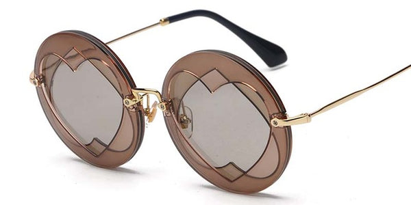 Fashion Round Heart Sunglasses