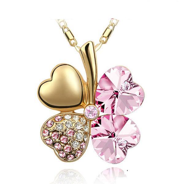 Austrian Crystal Clover Heart