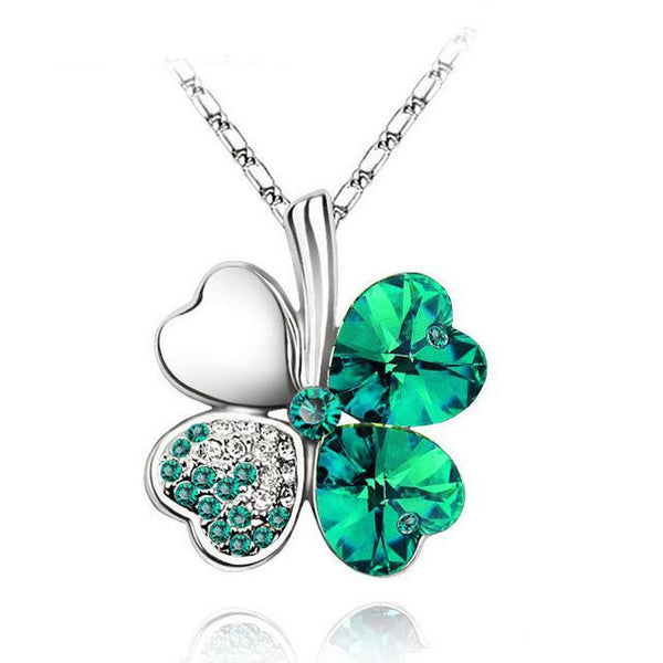 Austrian Crystal Clover Heart