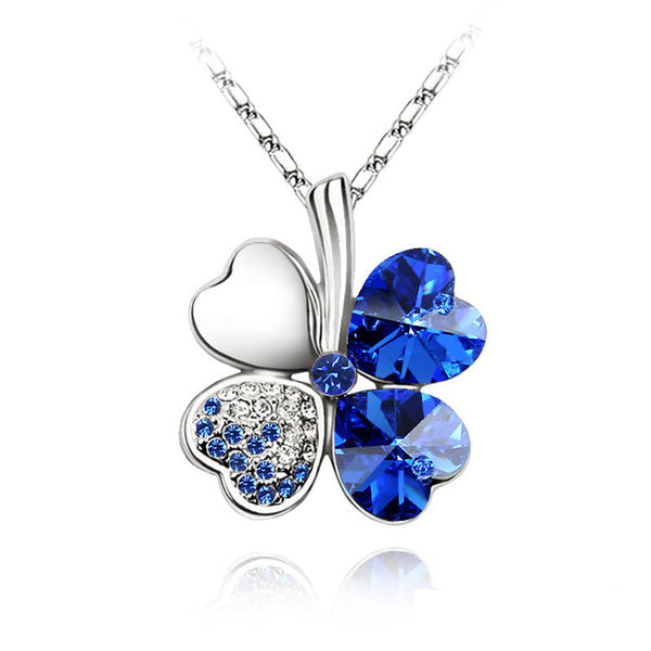 Austrian Crystal Clover Heart