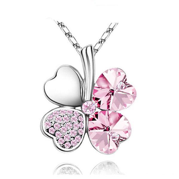 Austrian Crystal Clover Heart